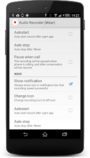 Wear Audio Recorder Screenshot